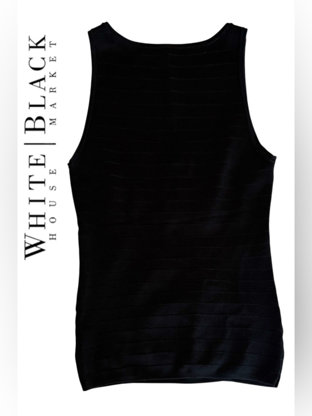 🛍️SALE🛍️ White House Black Market Corset-Style Camisole Ribbed V-Neck - Picture 3 of 7